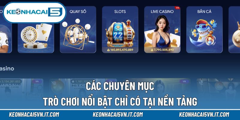 Khám phá chuyên mục trò chơi nổi bật